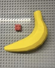 3D Printed Giant LEGO Inspired Banana Novelty Brick Style Fruit Toy Decor Gift