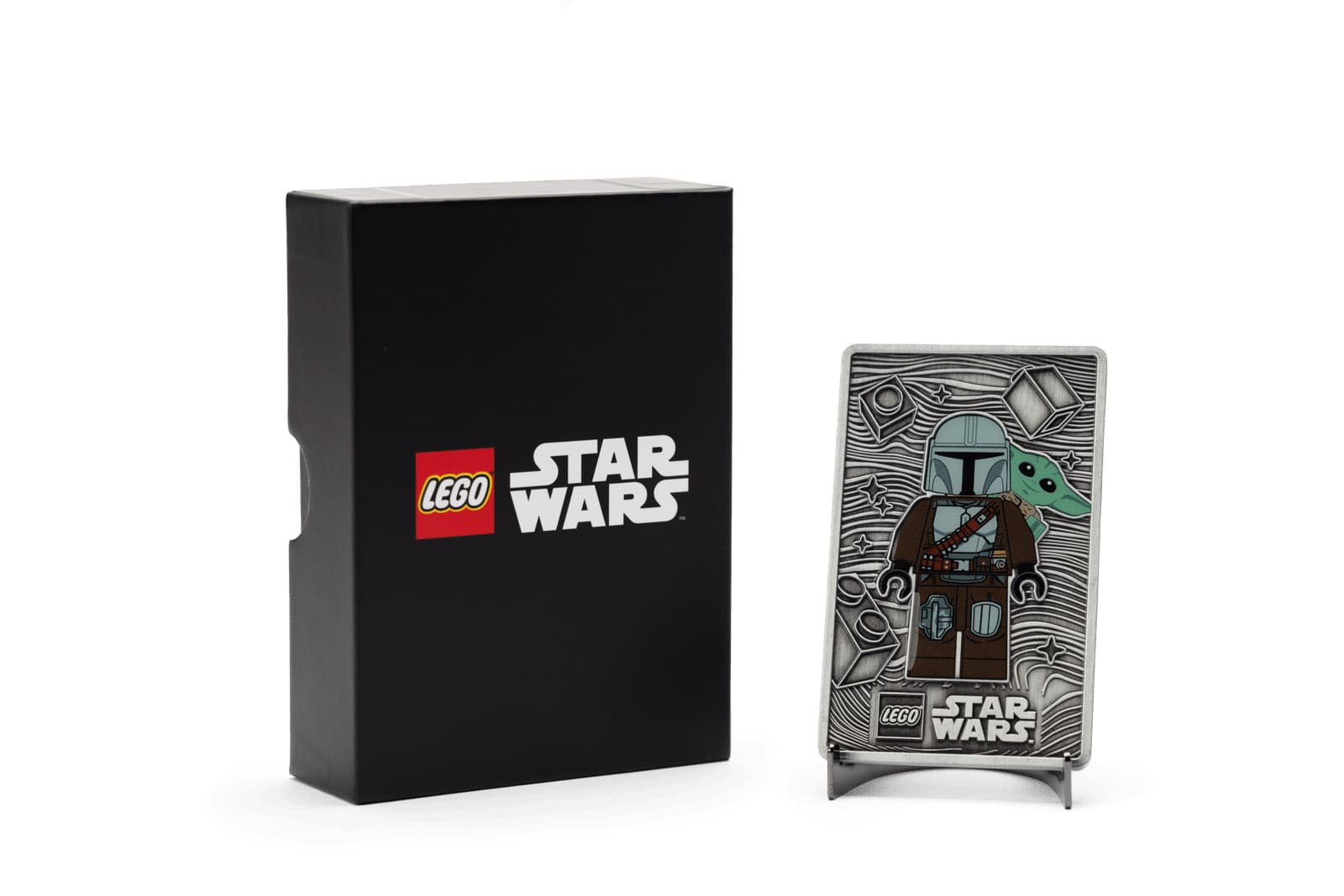Lego Star Wars The Mandolorian And Grogu Metal Card - Brand New